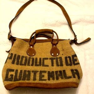 Handmade in Guatemala, Coffee Burlap Tote